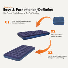 Load image into Gallery viewer, Honeydrill Twin Size Air Mattress Inflatable Bed, Blow Up Mattress Camping Sleeping Pad