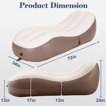 Load image into Gallery viewer, Inflatable Couch, Wave Air Sofa, Beige (No Pump Included)