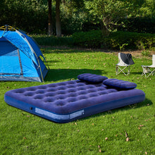 Load image into Gallery viewer, Honeydrill Full Size Inflatable Camping Mattress Flocking Air Bed with Two Pillows and Pump