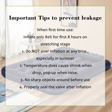 Load image into Gallery viewer, Honeydrill Full Size Inflatable Camping Mattress Flocking Air Bed with Two Pillows and Pump