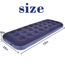 Load image into Gallery viewer, Honeydrill Single Size Inflatable Camping Mattress Flocking Air Bed