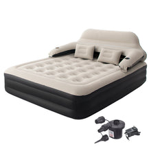 Load image into Gallery viewer, 15" Air Mattress Inflatable Sofa Bed with Soft Pillows, Air Pump Included