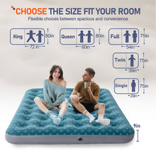 Load image into Gallery viewer, Honeydrill Camping Airbed Patterned Air Mattress with Flocked Surface