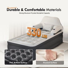 Load image into Gallery viewer, Air Mattress 15" Twin Size with Headboard, Airbed Inflatable Couch with Pump