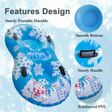 Load image into Gallery viewer, Honeydrill 47" 2 Seats Snow Tube Inflatable Snow Sled with Heavy Duty PVC and Handles