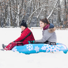 Load image into Gallery viewer, Honeydrill 47" 2 Seats Snow Tube Inflatable Snow Sled with Heavy Duty PVC and Handles
