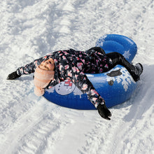 Load image into Gallery viewer, Honeydrill 47" Snow Tube Inflatable Snow Sled with Backrest, Heavy Duty PVC and Handles
