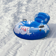 Load image into Gallery viewer, Honeydrill 47" Snow Tube Inflatable Snow Sled with Backrest, Heavy Duty PVC and Handles