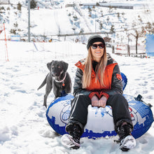 Load image into Gallery viewer, Honeydrill 47" Snow Tube Inflatable Snow Sled with Backrest, Heavy Duty PVC and Handles