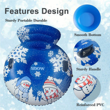 Load image into Gallery viewer, Honeydrill 47" Snow Tube Inflatable Snow Sled with Backrest, Heavy Duty PVC and Handles