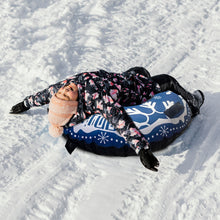 Load image into Gallery viewer, Honeydrill 47" Winter Snow Tube Heavy Duty Inflatable Snow Sled with Canvas Cover and 2 Handles