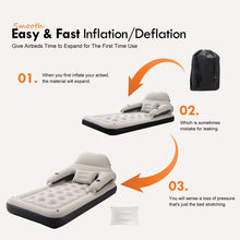 Load image into Gallery viewer, Honeydrill Twin Size 9" Air Mattress with Headboard, Air Couch Sofa Bed