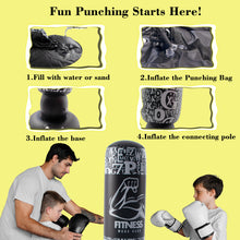Load image into Gallery viewer, Honeydrill Inflatable Punching Bag Boxing Bag for Kids, Black