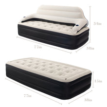 Load image into Gallery viewer, Honeydrill 15" Twin Air Mattress Inflatable Sofa Bed with Soft Pillows, Air Pump Included