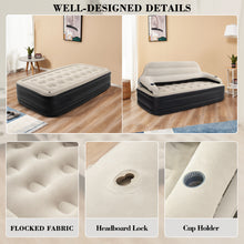 Load image into Gallery viewer, Honeydrill 15" Twin Air Mattress Inflatable Sofa Bed with Soft Pillows, Air Pump Included