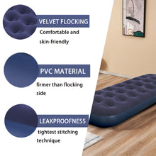 Load image into Gallery viewer, Honeydrill Single Size Air Mattress Inflatable Camping Sleeping Pad Easy Set Blow-up Bed, Blue