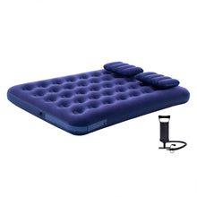 Load image into Gallery viewer, Honeydrill Full Size Inflatable Camping Mattress Flocking Air Bed with Two Pillows and Pump
