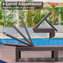 Load image into Gallery viewer, DIMAR GARDEN Patio Outdoor Chaise Lounge Resin Plastic Lounger Chair Adjustable Recliner, Mocha