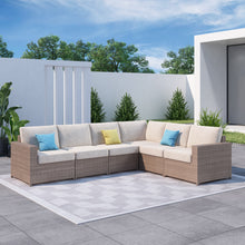 Load image into Gallery viewer, SICILY Fully Assembled Outdoor Wicker Sectional Sofa Set 03 - 6 PCS