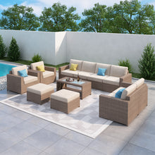 Load image into Gallery viewer, SICILY Fully Assembled Outdoor Wicker Sectional Sofa Set 05 - 11 PCS