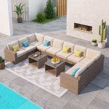 Load image into Gallery viewer, SICILY Fully Assembled Outdoor Wicker Sectional Sofa Set 07 - 12 PCS