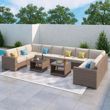 Load image into Gallery viewer, SICILY Fully Assembled Outdoor Wicker Sectional Sofa Set 07 - 12 PCS