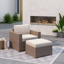 Load image into Gallery viewer, SICILY Fully Assembled Outdoor Wicker Sectional Sofa Component - Club Sofa with Ottoman