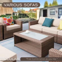 Load image into Gallery viewer, SICILY Fully Assembled Outdoor Wicker Sectional Sofa Set 05 - 11 PCS
