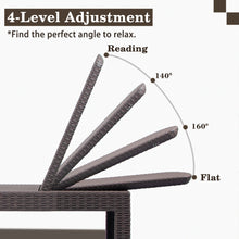 Load image into Gallery viewer, DIMAR GARDEN Patio Outdoor Chaise Lounge Resin Plastic Lounger Chair Adjustable Recliner, Mocha