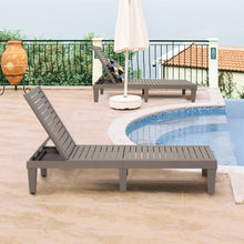 Load image into Gallery viewer, DIMAR GARDEN Outdoor Patio Resin Chaise Lounge Recliner with Adjustable Backrest Brown