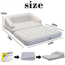 Load image into Gallery viewer, Honeydrill Inflatable Sofa Bed, Air Mattress, Lounge Chair Couch for Camping, 5-in-1, Full, White(Pump Not Included)