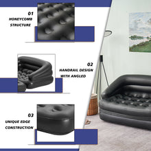 Load image into Gallery viewer, Honeydrill Inflatable Sofa Bed, 5-in-1, Full, Black (Pump Not Included)