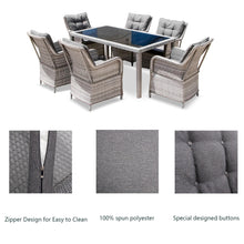 Load image into Gallery viewer, ARUBA Outdoor Wicker Dining Set - 6 Person
