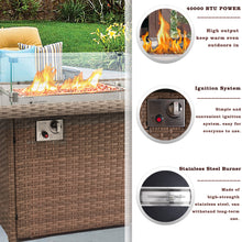 Load image into Gallery viewer, SICILY Outdoor Propane Gas Fire Pit Table, 43 inch 50,000 BTU Fire Pits