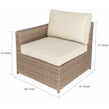Load image into Gallery viewer, SICILY Fully Assembled Outdoor Wicker Sectional Sofa Set 04 - 9 PCS