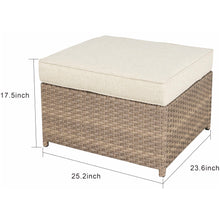 Load image into Gallery viewer, SICILY Fully Assembled Outdoor Wicker Sectional Sofa Component - Club Sofa with Ottoman