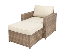 Load image into Gallery viewer, SICILY Fully Assembled Outdoor Wicker Sectional Sofa Component - Club Sofa with Ottoman
