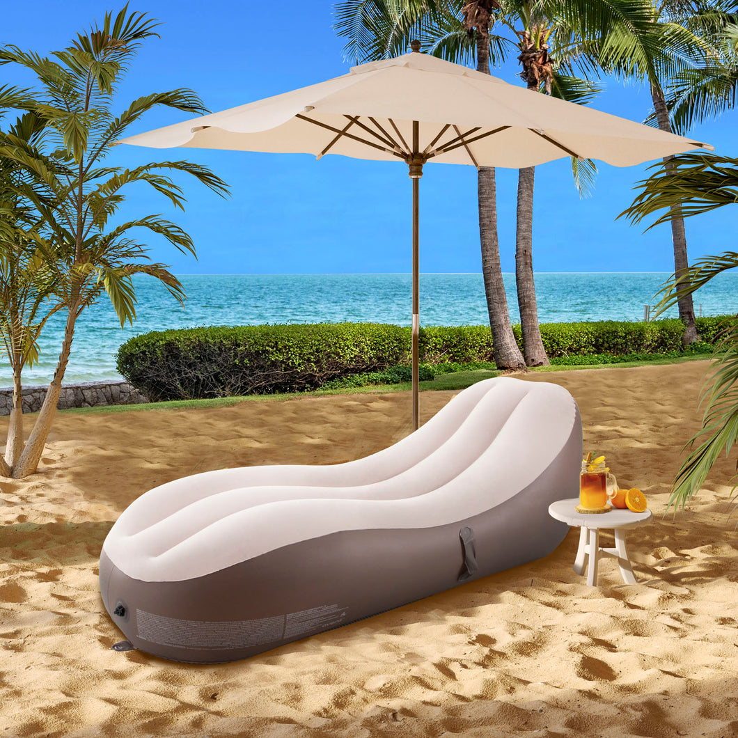 Inflatable Couch, Wave Air Sofa, Beige (No Pump Included)