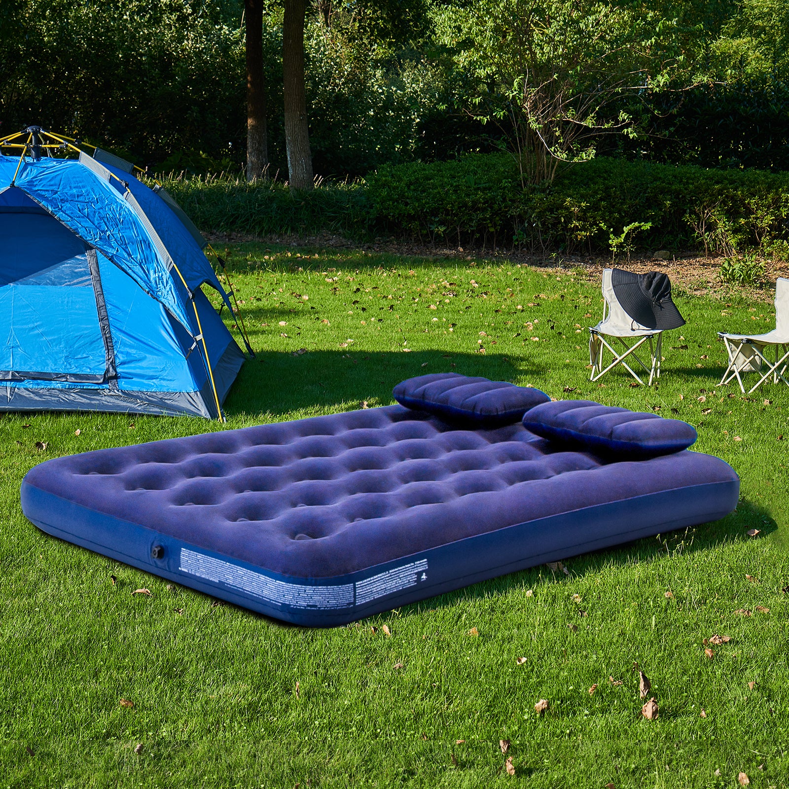 tent air mattresses Honeydrill Full Size Inflatable Camping Mattress Flocking Air Bed with –  DIMAR GARDEN