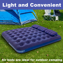 Load image into Gallery viewer, Honeydrill Inflatable Camping Mattress Flocking Air Bed with Pump, King
