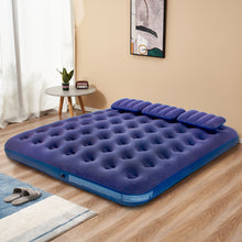 Load image into Gallery viewer, Honeydrill Inflatable Camping Mattress Flocking Air Bed with Pump, King

