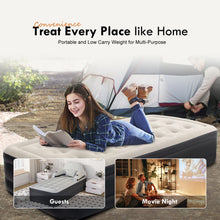 Load image into Gallery viewer, Air Mattress 15&quot; Twin Size with Headboard, Airbed Inflatable Couch with Pump
