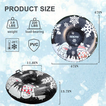 Load image into Gallery viewer, Honeydrill 47" Snow Tube Inflatable Snow Sled with Heavy Duty PVC and Handles
