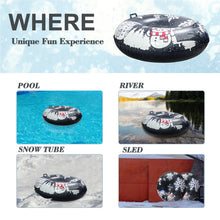 Load image into Gallery viewer, Honeydrill 47" Snow Tube Inflatable Snow Sled with Heavy Duty PVC and Handles
