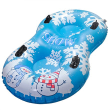 Load image into Gallery viewer, Honeydrill 47" 2 Seats Snow Tube Inflatable Snow Sled with Heavy Duty PVC and Handles

