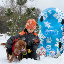 Load image into Gallery viewer, Honeydrill 47" 2 Seats Snow Tube Inflatable Snow Sled with Heavy Duty PVC and Handles
