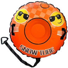 Load image into Gallery viewer, Honeydrill 47" Winter Snow Tube Heavy Duty Inflatable Snow Sled with Canvas Cover and 2 Handles
