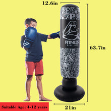 Load image into Gallery viewer, Honeydrill Inflatable Punching Bag Boxing Bag for Kids, Black

