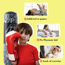 Load image into Gallery viewer, Honeydrill Inflatable Punching Bag Boxing Bag for Kids, Black
