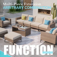 Load image into Gallery viewer, SICILY II Outdoor Wicker Sectional Sofa Set 04 - 9 PCS
